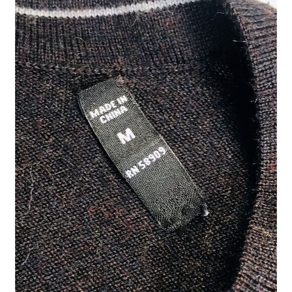 Murano Performance Sweater Purple Gray VNeck Pullover M Men Golf Preppy Academia - Picture 4 of 11